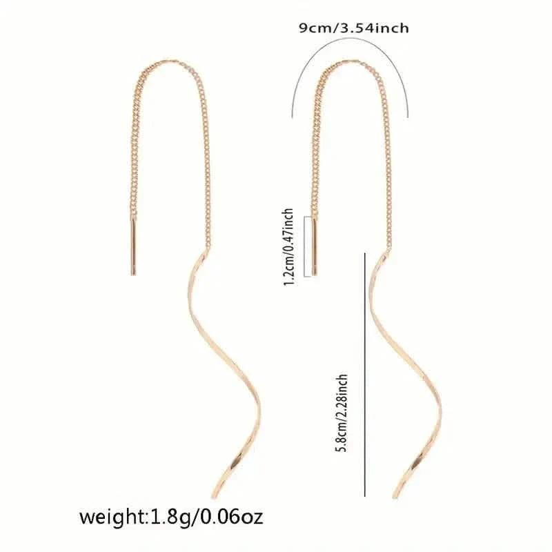 Drop Earrings Golden S Design