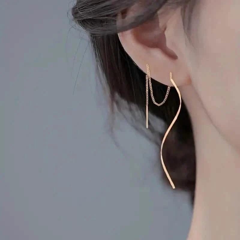 Drop Earrings Golden S Design