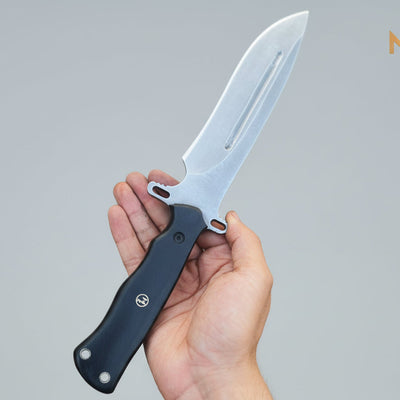 Drop Point Bowie Knife D2 Steel G10 Handle