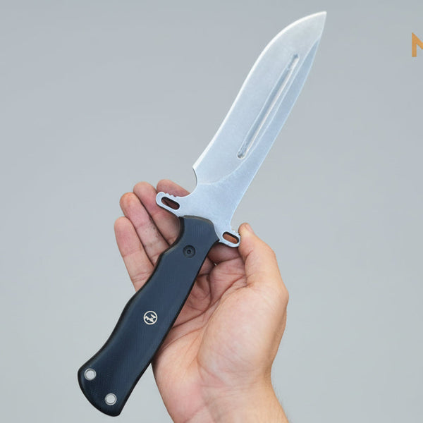 Drop Point Bowie Knife D2 Steel G10 Handle