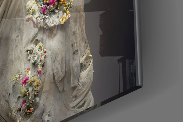 Abandoned Statue Glass Wall Art  || Designer Collection