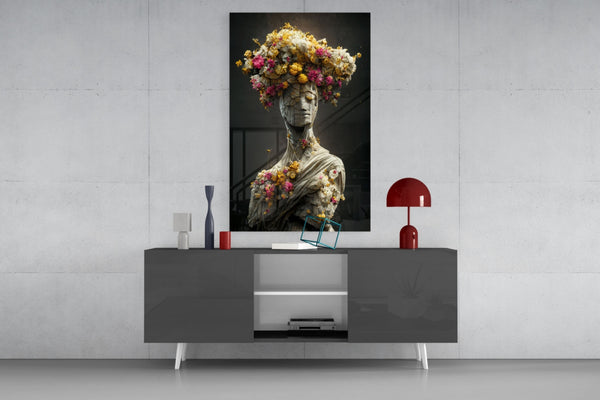 Abandoned Statue Glass Art  || Designer Collection