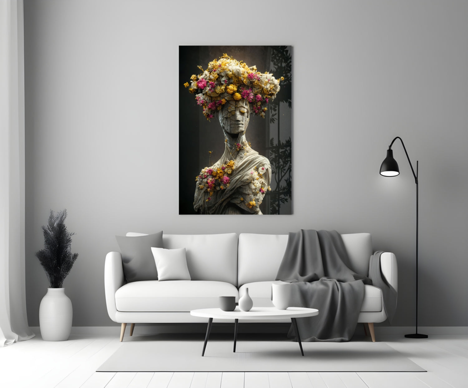 Abandoned Statue Glass Art  || Designer Collection