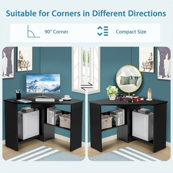 Triangle Corner Computer Desk BLAKHOM