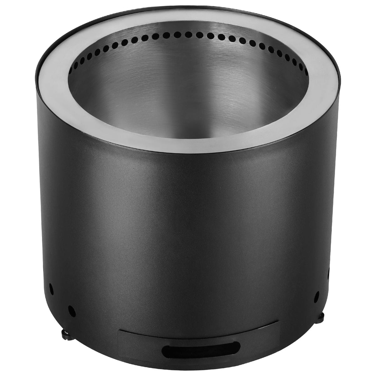 Smokeless Fire Pit Stove Bonfire, H: 12.6 in x Dia: 15 in ,Wood Burning Fireplaces with Removable Ash Pan, SUS430 Stainless Steel inner Portable