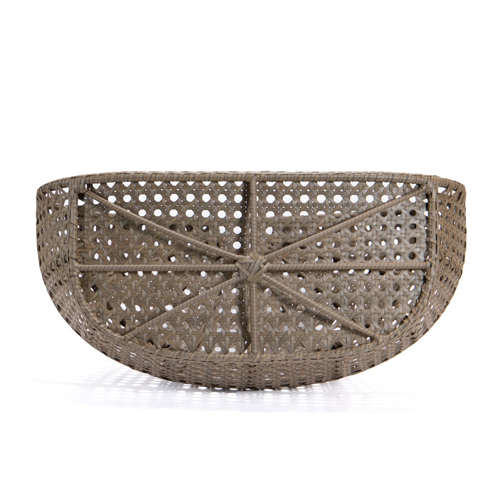 Brown Wicker Hanging Double-Seat Swing Chair BLAKHOM