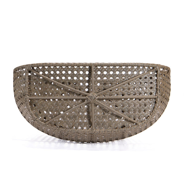 Brown Wicker Hanging Double-Seat Swing Chair BLAKHOM