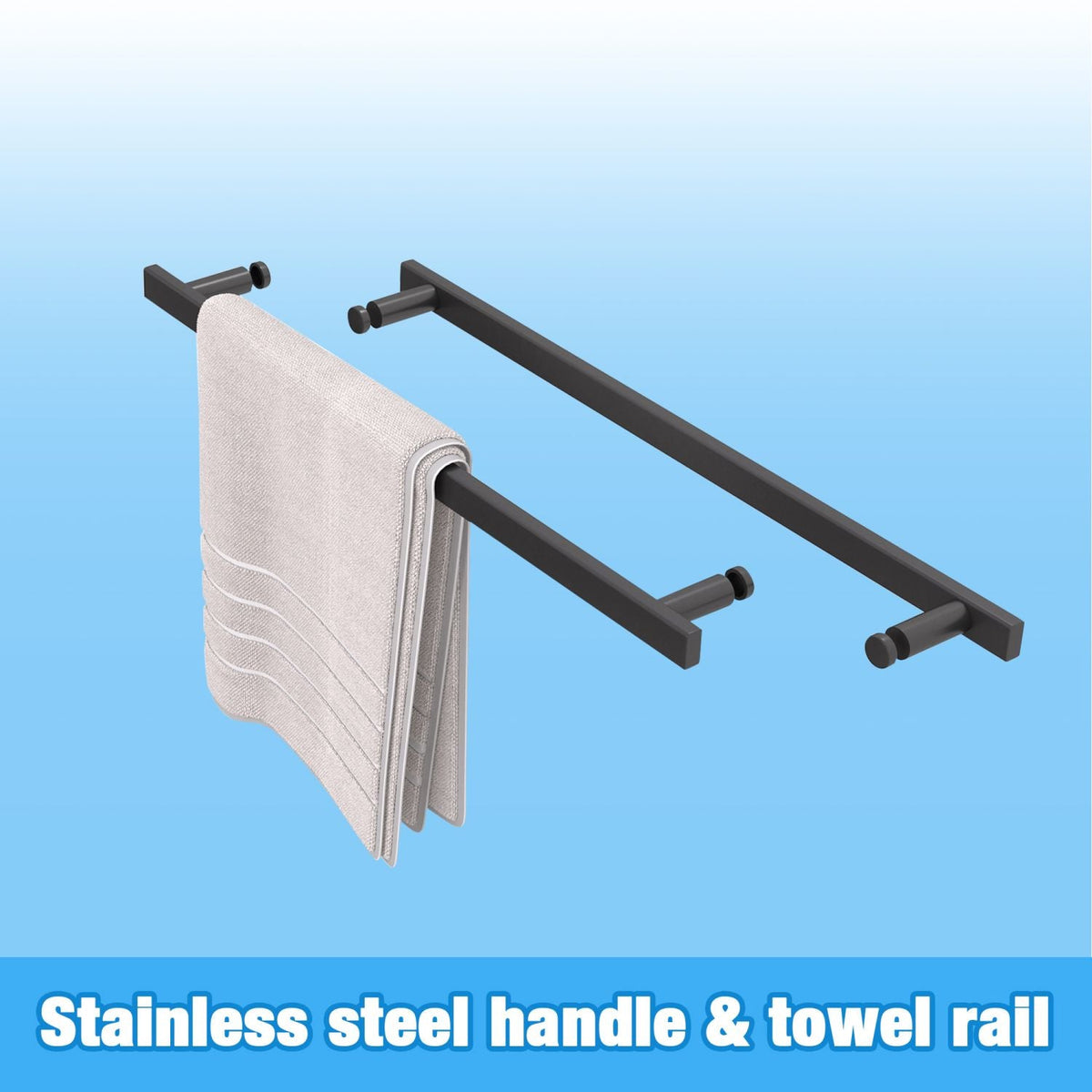 Aluminum Frame Double Sliding Shower Door, Bypass Bathroom Sliding Door with Premium 5/16