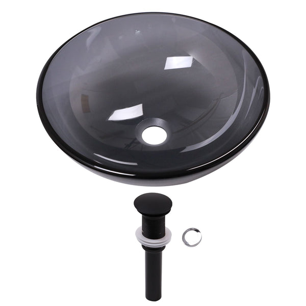 Above Counter Artistic Tempered Glass Bathroom Sink Transparent Counter Top Bathroom Single Bowl Vessel Basin