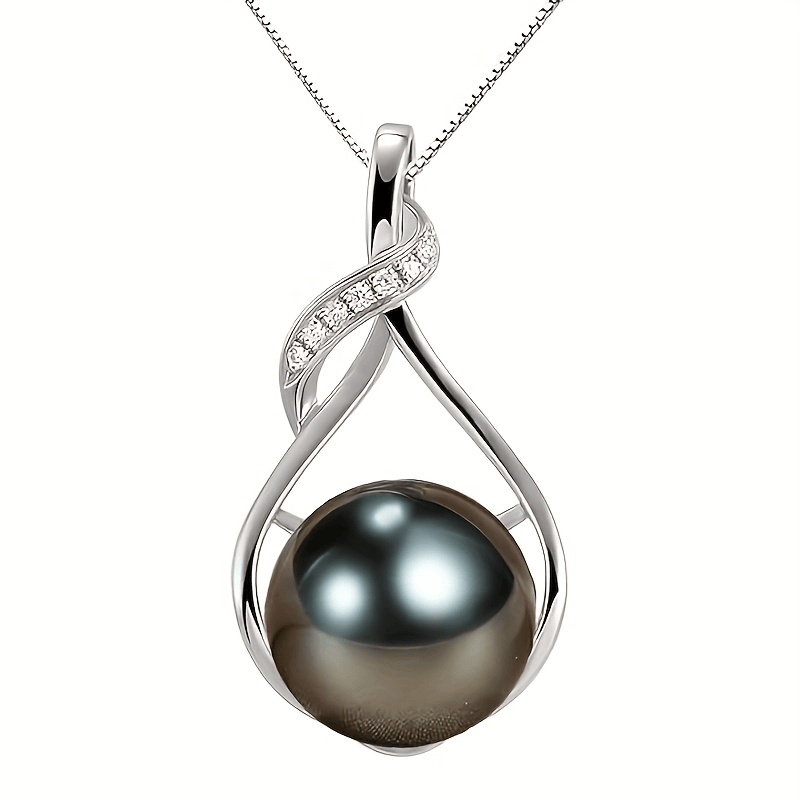 Lxalry Women's Handmade Tahitian-Black Pearl Necklace is the perfect gift for women for birthday, anniversary, Christmas gifts Wife--gift for wife Wedding birthday, anniversary jewelry-mom, girlfriend