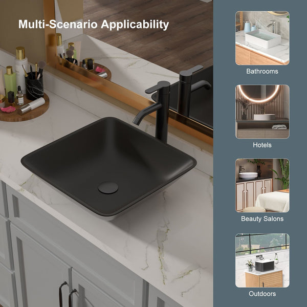 Above Counter Artistic Tempered Glass Bathroom Sink Transparent Counter Top Bathroom Single Bowl Vessel Basin