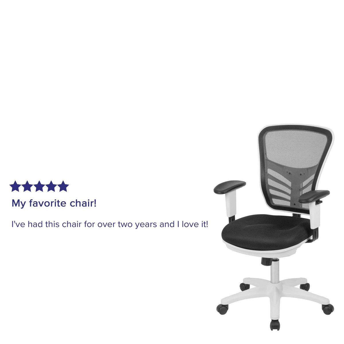 Mid-Back Mesh Swivel Office Chair with Adjustable Arms
