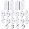 TENS/EMS Unit Replacement Pads NURSAL 20 Pack 3.5mm Snap Electrode Pads 30+ Reuse