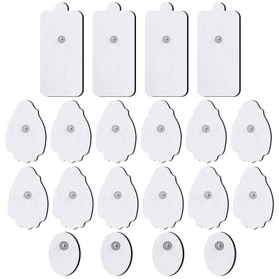 TENS/EMS Unit Replacement Pads NURSAL 20 Pack 3.5mm Snap Electrode Pads 30+ Reuse