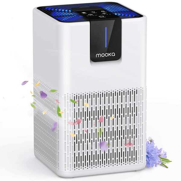 MOOKA Air Purifiers for Home Large Room Up to 1250 Ft², H13 HEPA Air Purifier for Pets Dust Odor Smoke, Aromatherapy Function, Air Cleaner with 15dB Quiet Sleep Mode for Bedroom Office Living Room