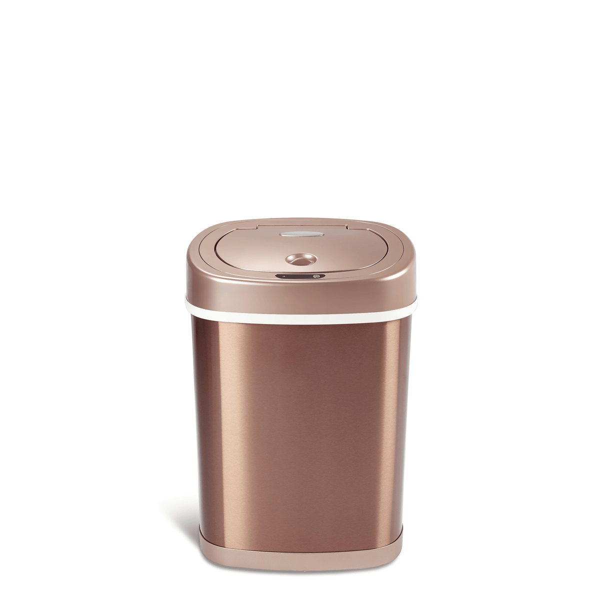 Automatic Sensor Trash Can, Stainless Steel Touch-Free Garbage Bin with Odor Sealing Lid, Waterproof Smart Waste Bin for Kitchen Bathroom Bedroom Office Home Indoor Use