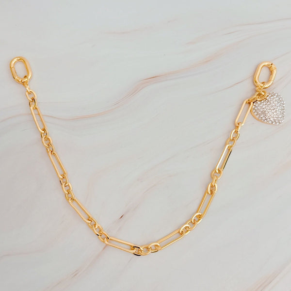 Sparkly Big Heart Bag Charm