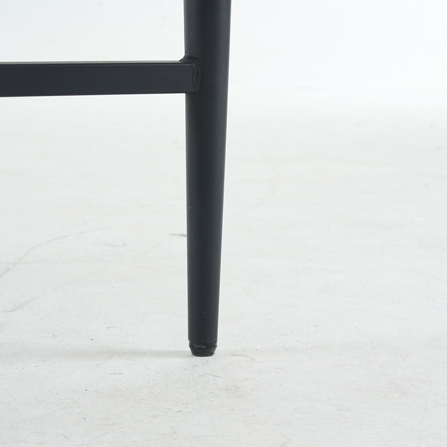 Modern Upholstered Bar Stools Set of 2, Boucle Fabric Counter Height Chairs BLAKHOM