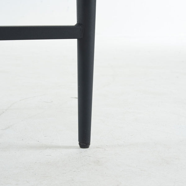 Modern Upholstered Bar Stools Set of 2, Boucle Fabric Counter Height Chairs BLAKHOM