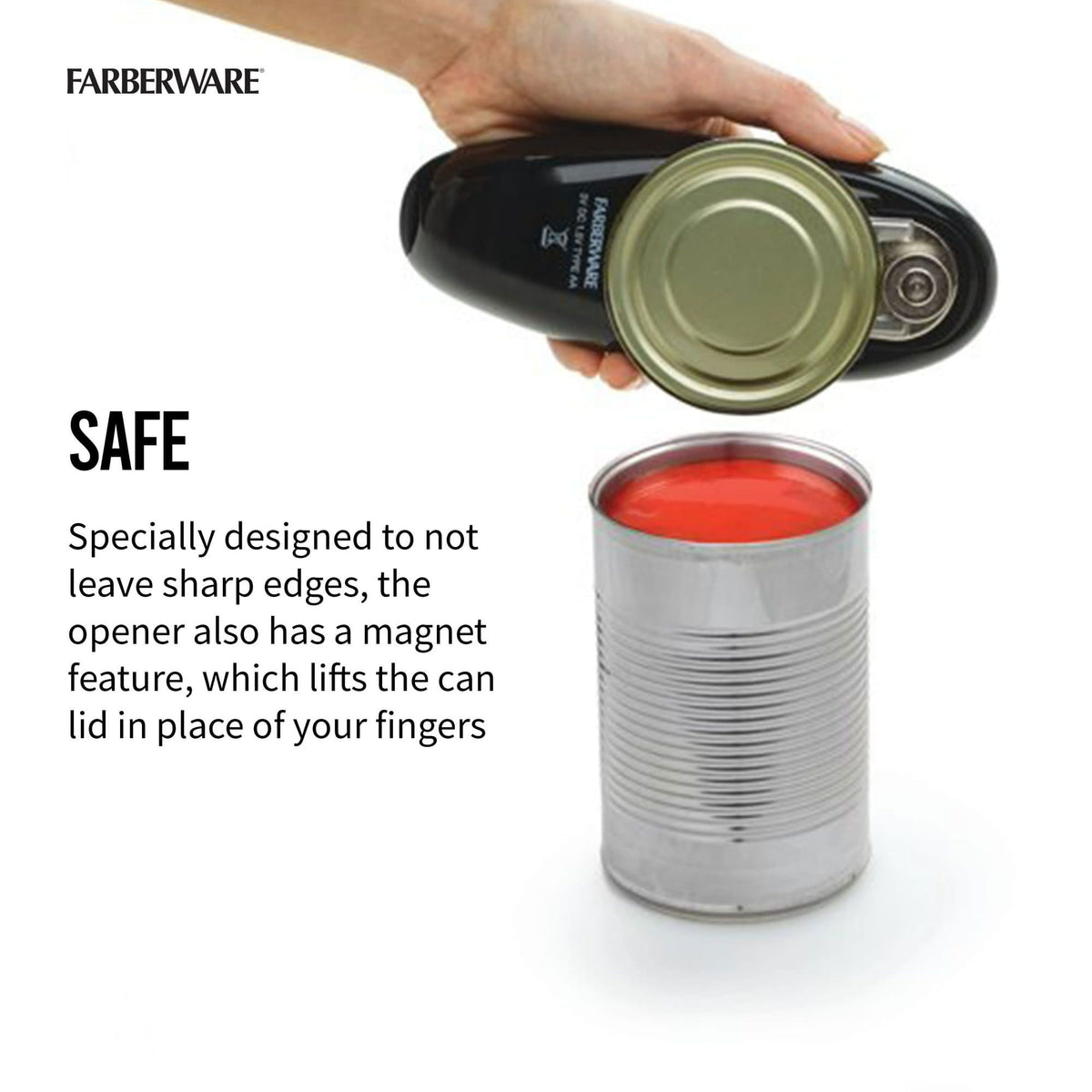 Hands-Free Electric Can Opener Battery Operated | Compact Smooth Edge