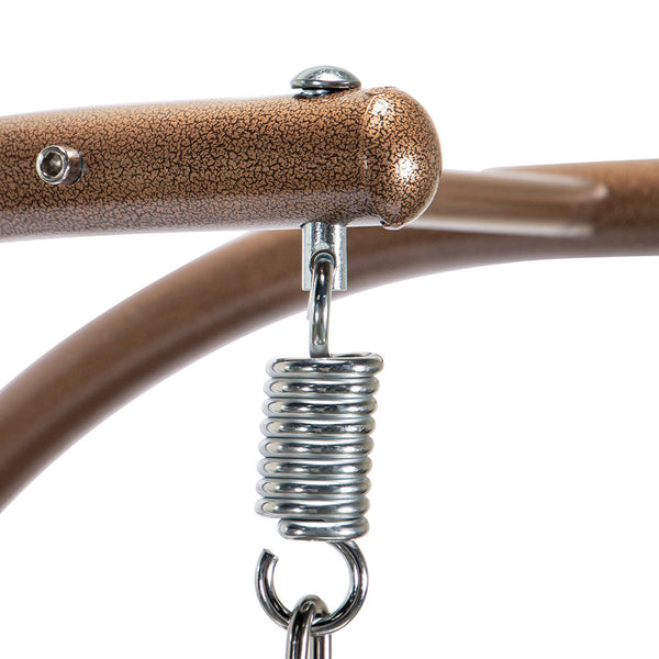 Brown Wicker Hanging Double-Seat Swing Chair BLAKHOM