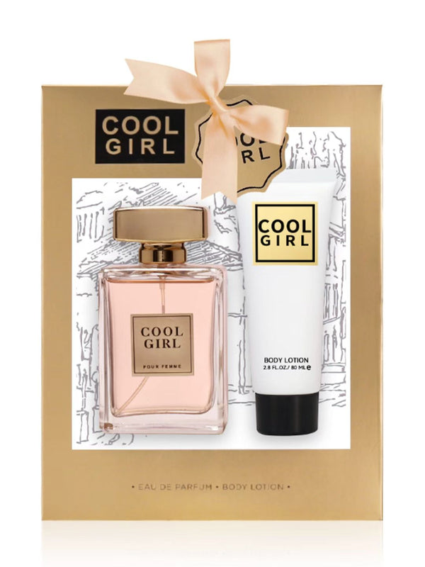 2-piece set, women's perfume spray and body lotion gift box, lasting fragrance, aldehydes, jasmine, ylang, orange blossom, bergamot, lemon flavor, very suitable for holiday gifts, dates, parties Berry Charmz