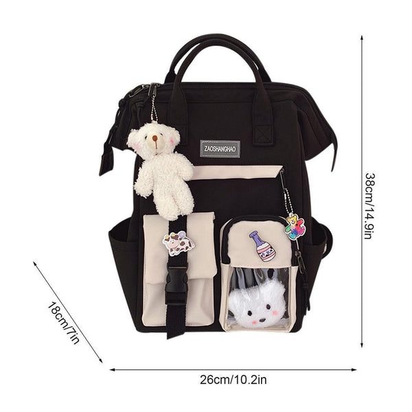 2021 Preppy Purple Backpack Women Waterproof Candy Colors Backpacks Fancy High School Bags for Teenage Girl Cute Travel Rucksack