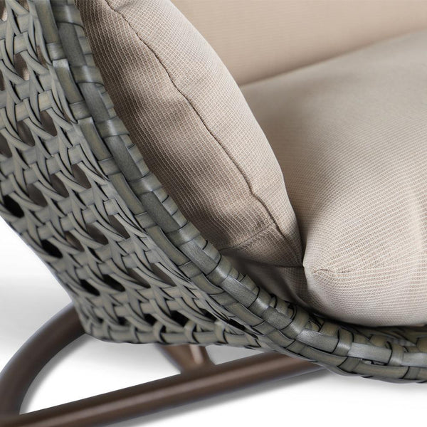 Brown Wicker Hanging Double-Seat Swing Chair BLAKHOM