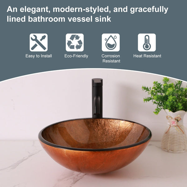 Above Counter Artistic Tempered Glass Bathroom Sink Transparent Counter Top Bathroom Single Bowl Vessel Basin