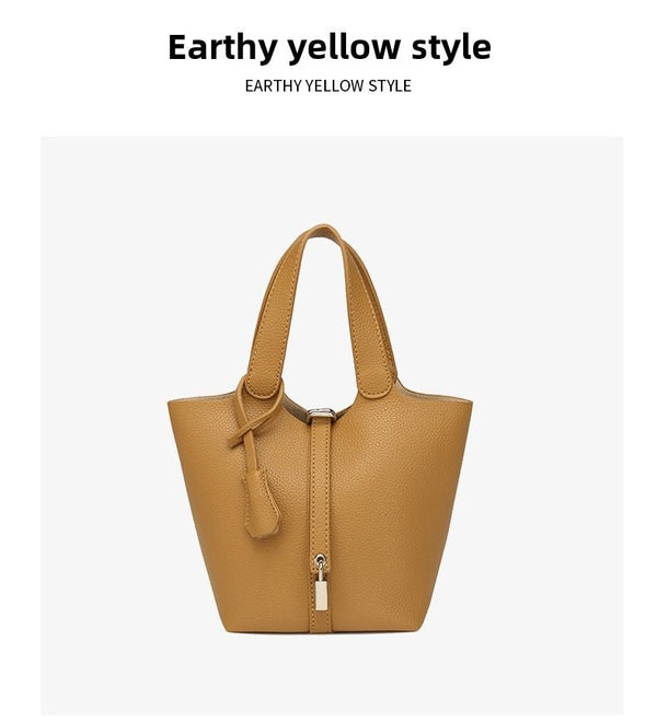 Bucket bag niche design vegetable basket women's bag senior sense small handbag fashion commuter crossbody bag texture bag