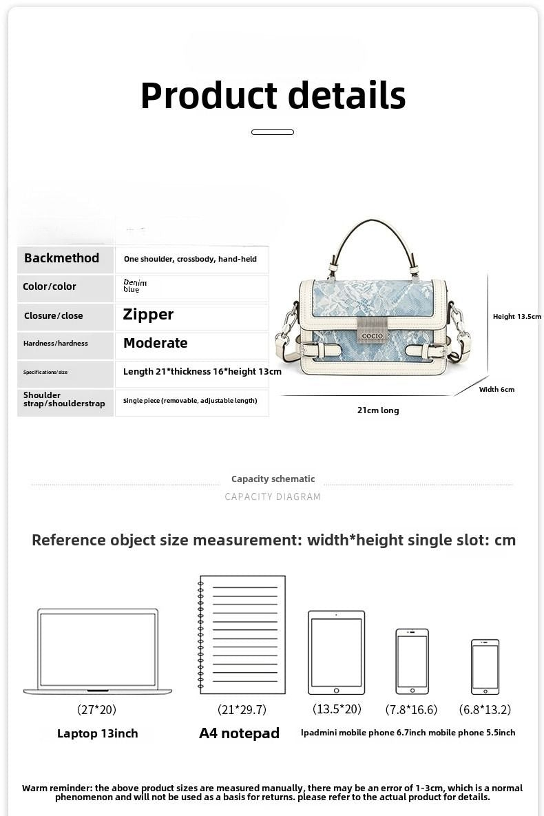 New glacier blue pillow bag this year's popular models of large-capacity fashion leisure women's bags