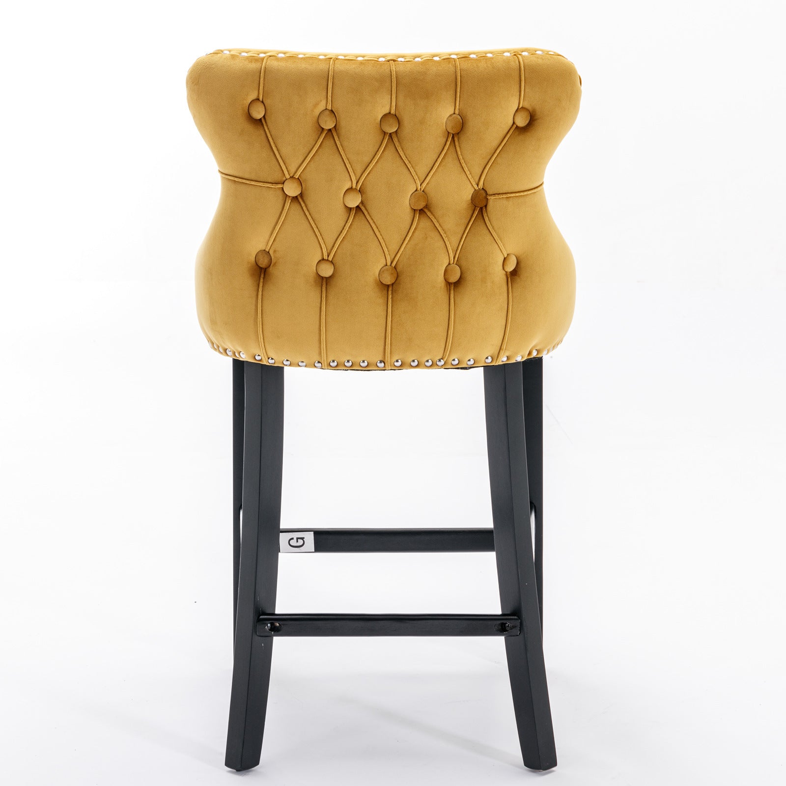 Yellow Velvet Barstool BLAKHOM