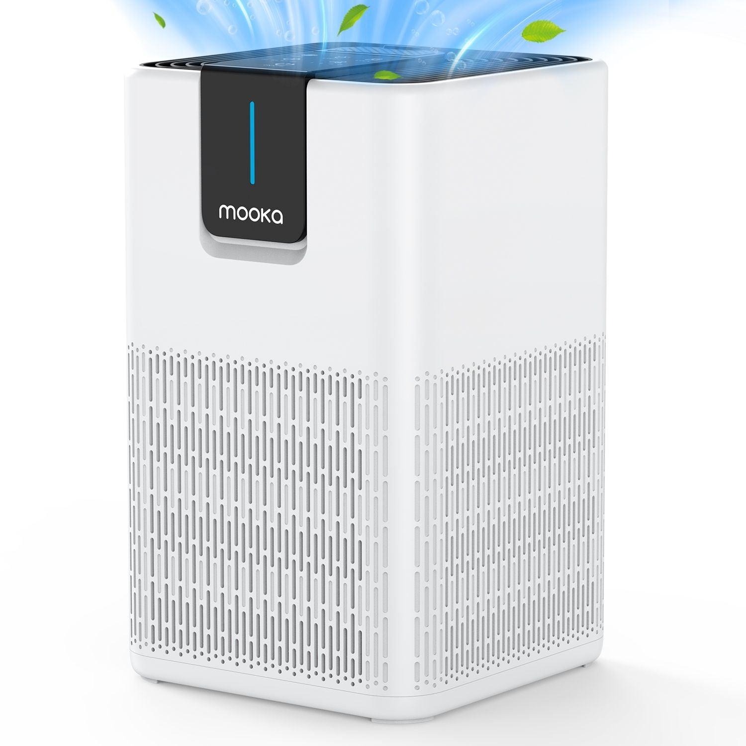MOOKA Air Purifiers for Home Large Room Up to 1250 Ft², H13 HEPA Air Purifier for Pets Dust Odor Smoke, Aromatherapy Function, Air Cleaner with 15dB Quiet Sleep Mode for Bedroom Office Living Room