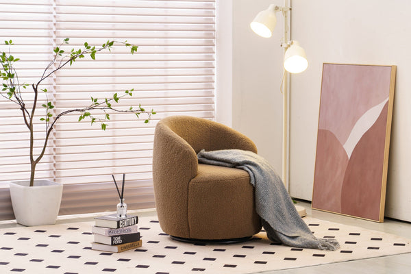 Fabric Swivel Armchair 