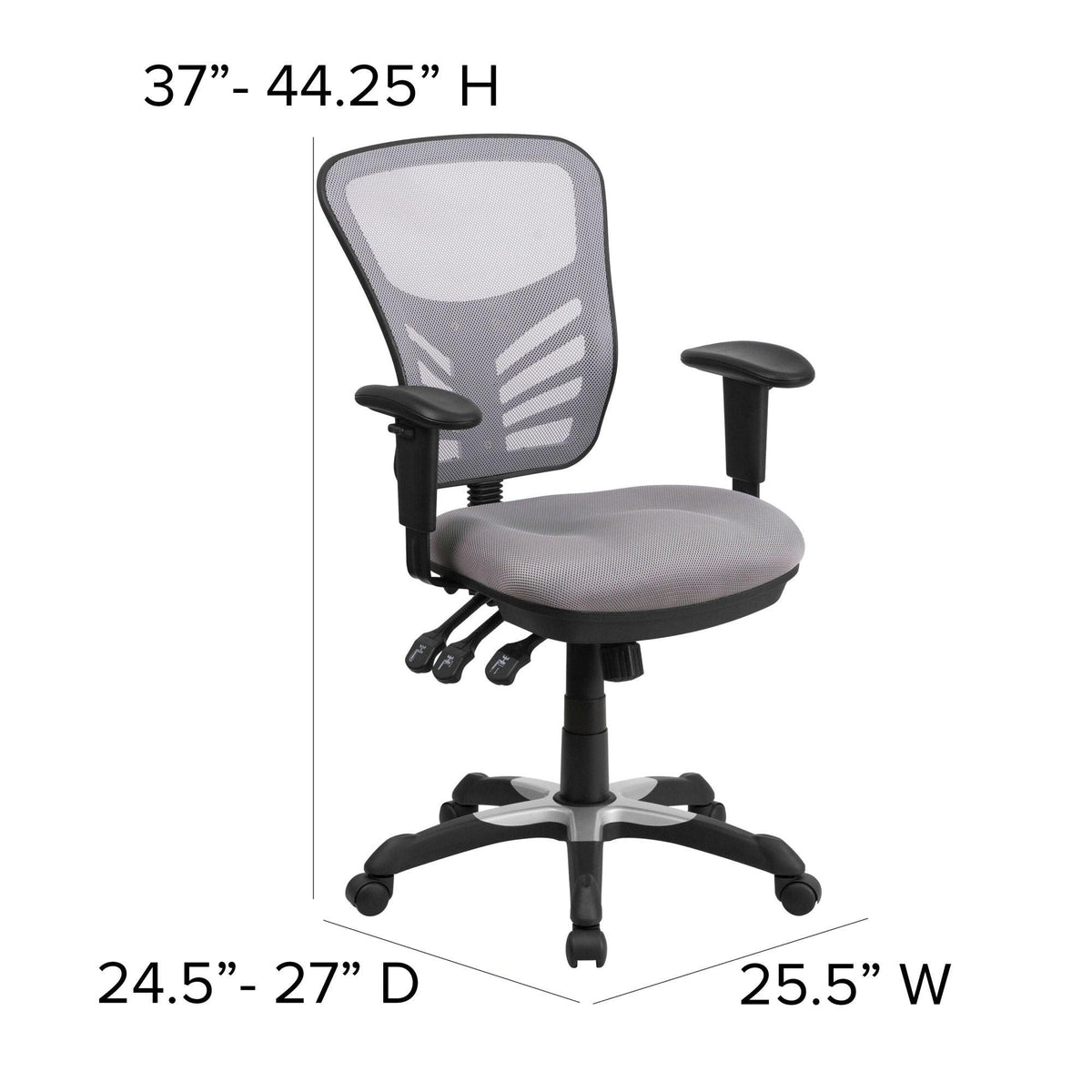 Mid-Back Mesh Swivel Office Chair with Adjustable Arms