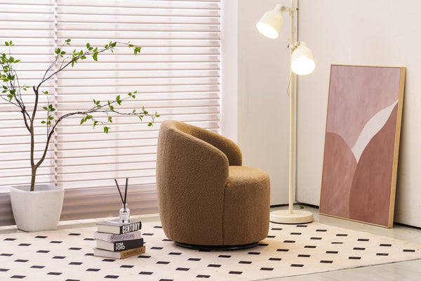 Fabric Swivel Armchair 