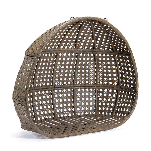 Brown Wicker Hanging Double-Seat Swing Chair BLAKHOM