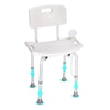 Shower Chair with Back Adjustable Non-Slip Bath Seat 350 lbs