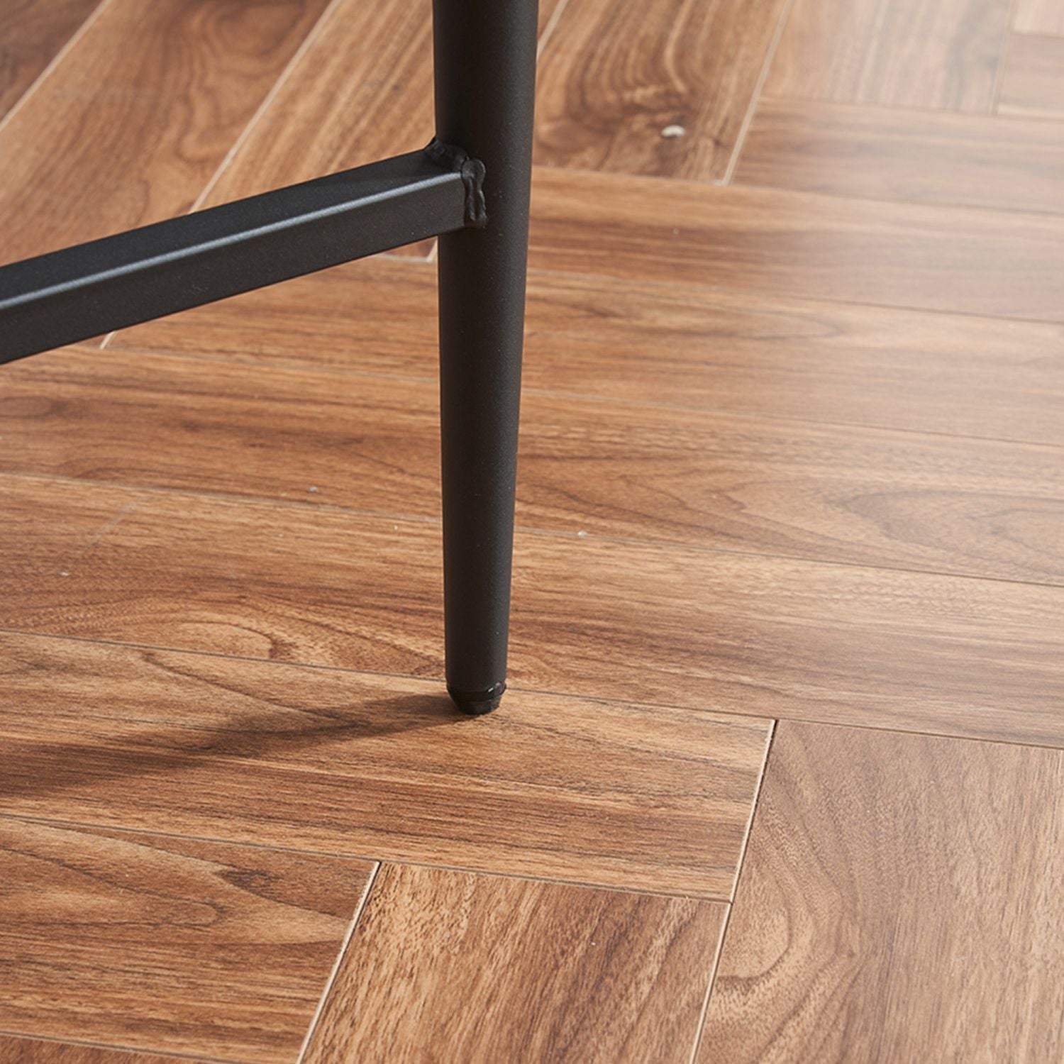 Modern Upholstered Bar Stools Set of 2, Boucle Fabric Counter Height Chairs BLAKHOM