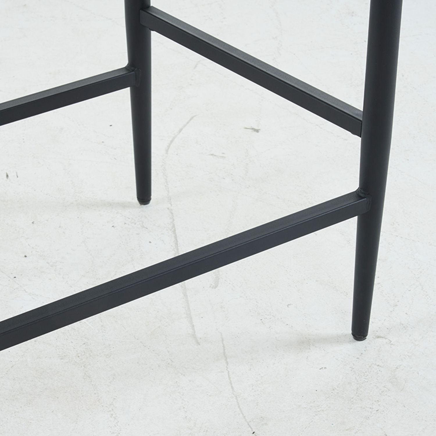 Modern Upholstered Bar Stools Set of 2, Boucle Fabric Counter Height Chairs BLAKHOM