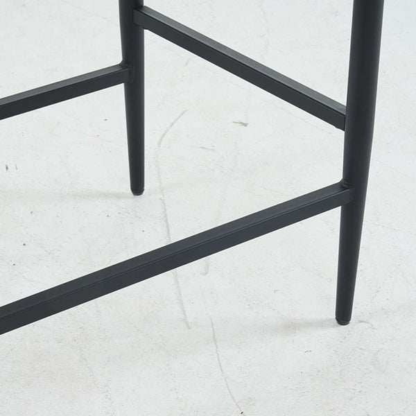 Modern Upholstered Bar Stools Set of 2, Boucle Fabric Counter Height Chairs BLAKHOM