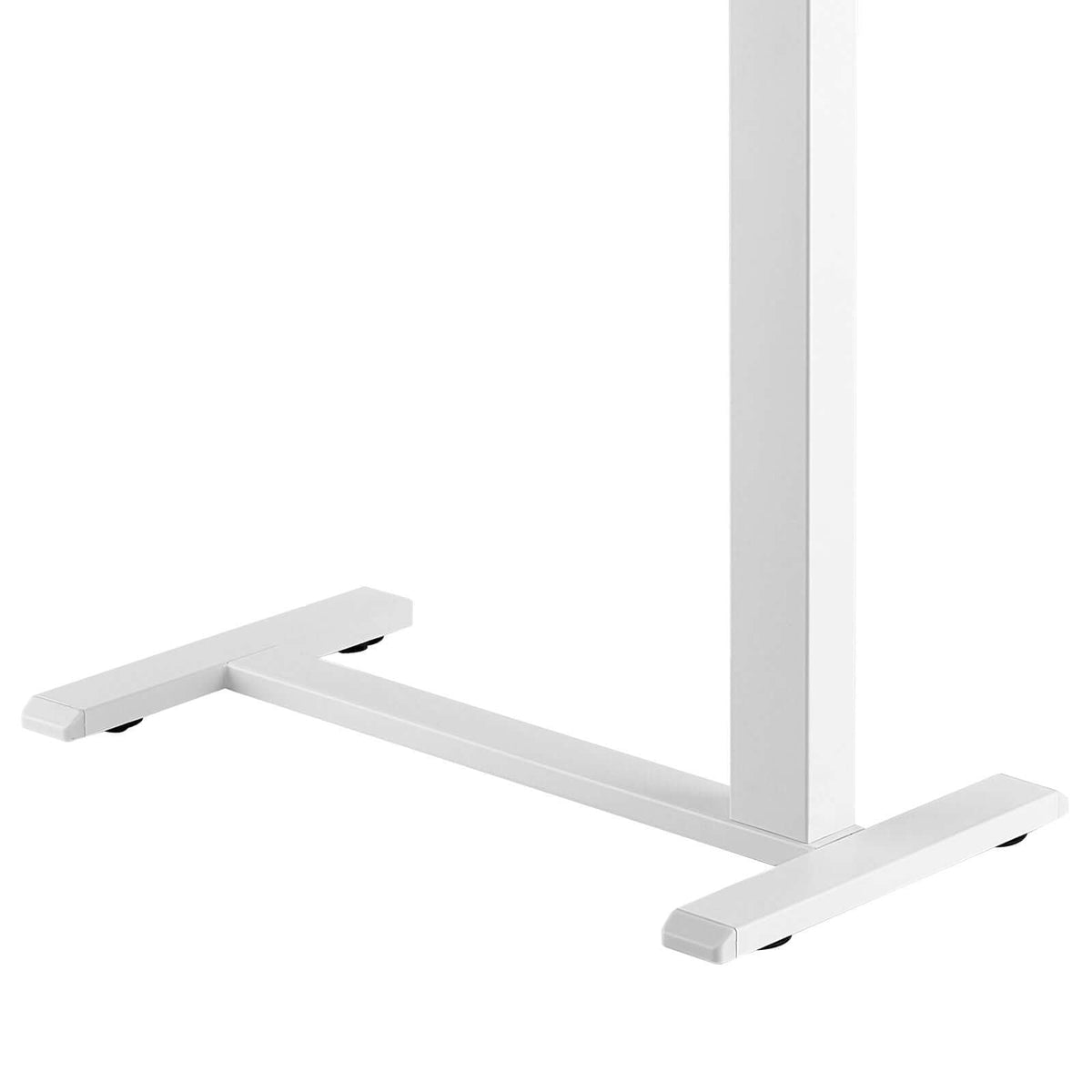 Portable Bedside Table with Adjustable Height & Angle - Rolling Laptop Desk with Flip Top Surface, 4 Hidden Wheels, Cup Holder, White
