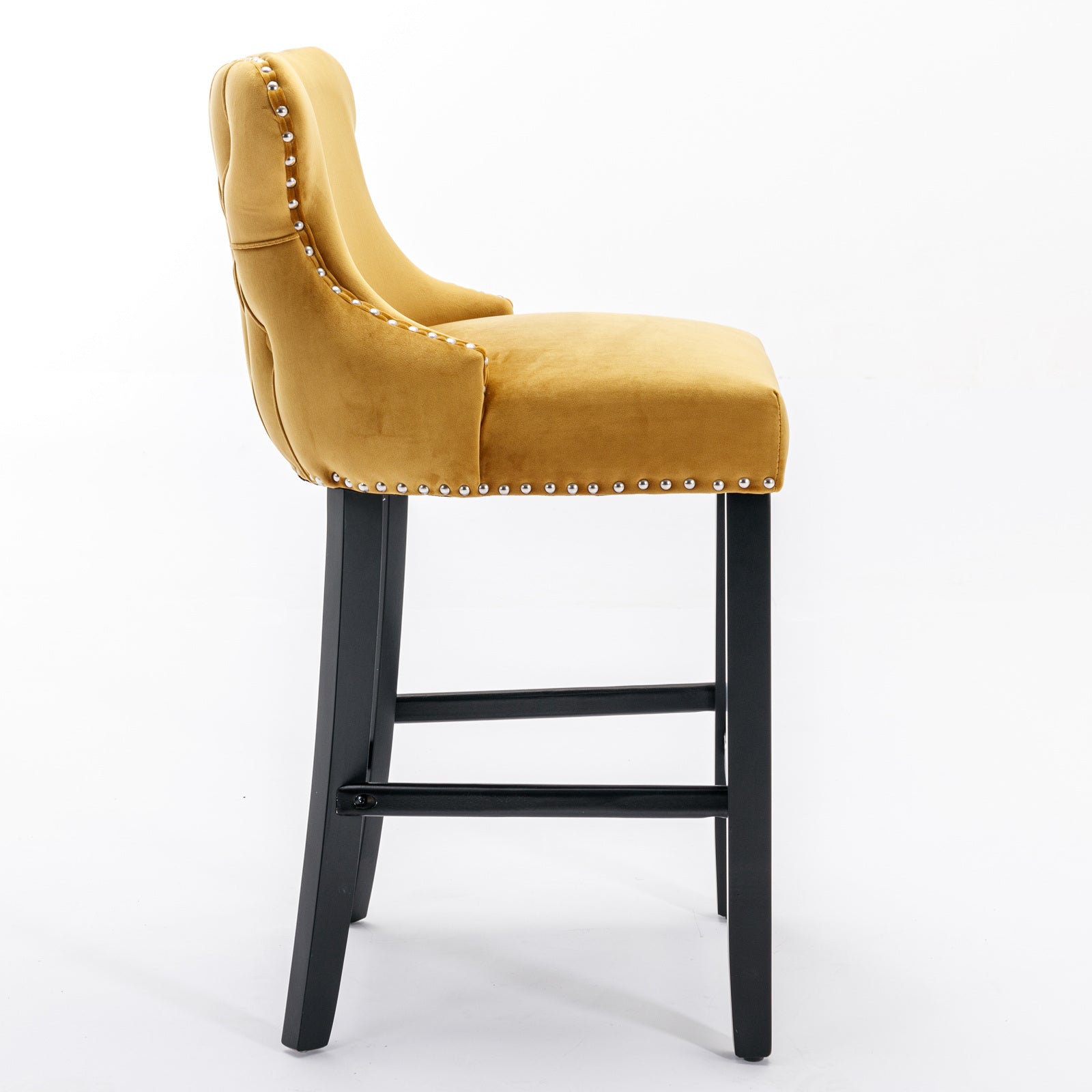 Yellow Velvet Barstool BLAKHOM