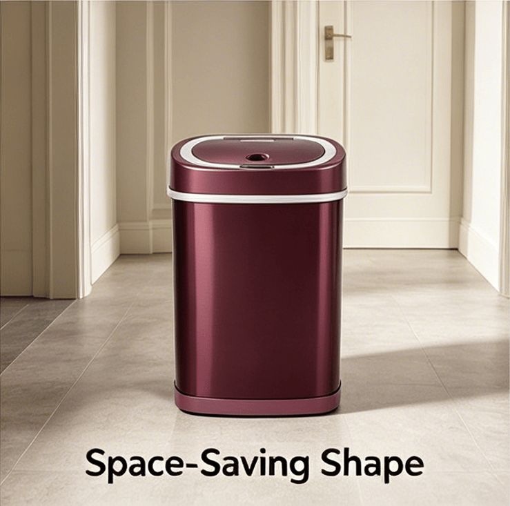 Automatic Sensor Trash Can, Stainless Steel Touch-Free Garbage Bin with Odor Sealing Lid, Waterproof Smart Waste Bin for Kitchen Bathroom Bedroom Office Home Indoor Use