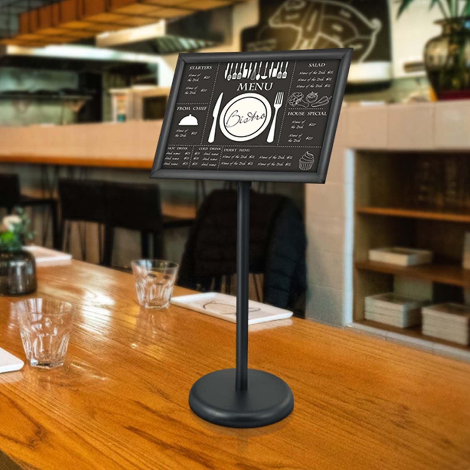 Pedestal Sign Holder, 11 x 17 Inch Vertical and Horizontal Adjustable Poster Stand
