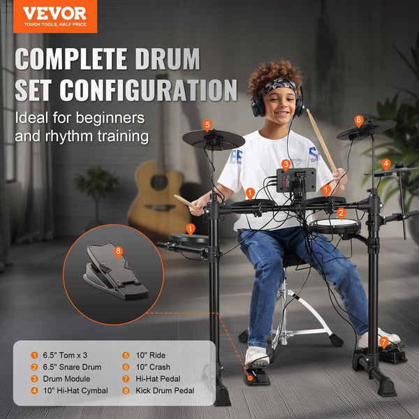 Electric Drum Set Electronic Drum Kit 150 Sounds for Beginners & Adults