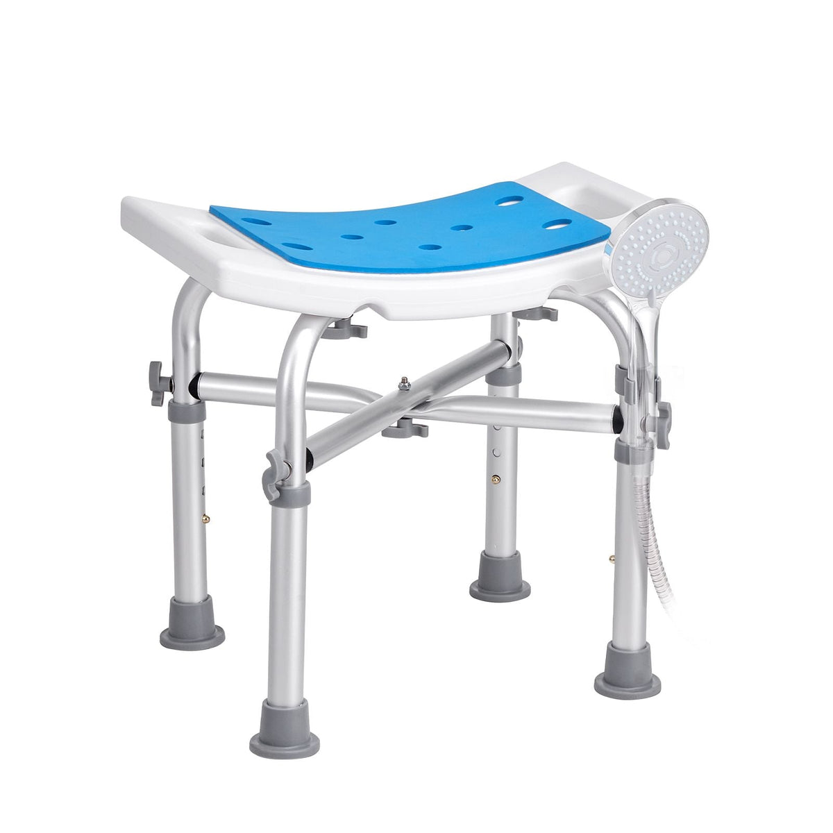 Shower Chair Adjustable Height Non-Slip Bath Stool 500 lbs