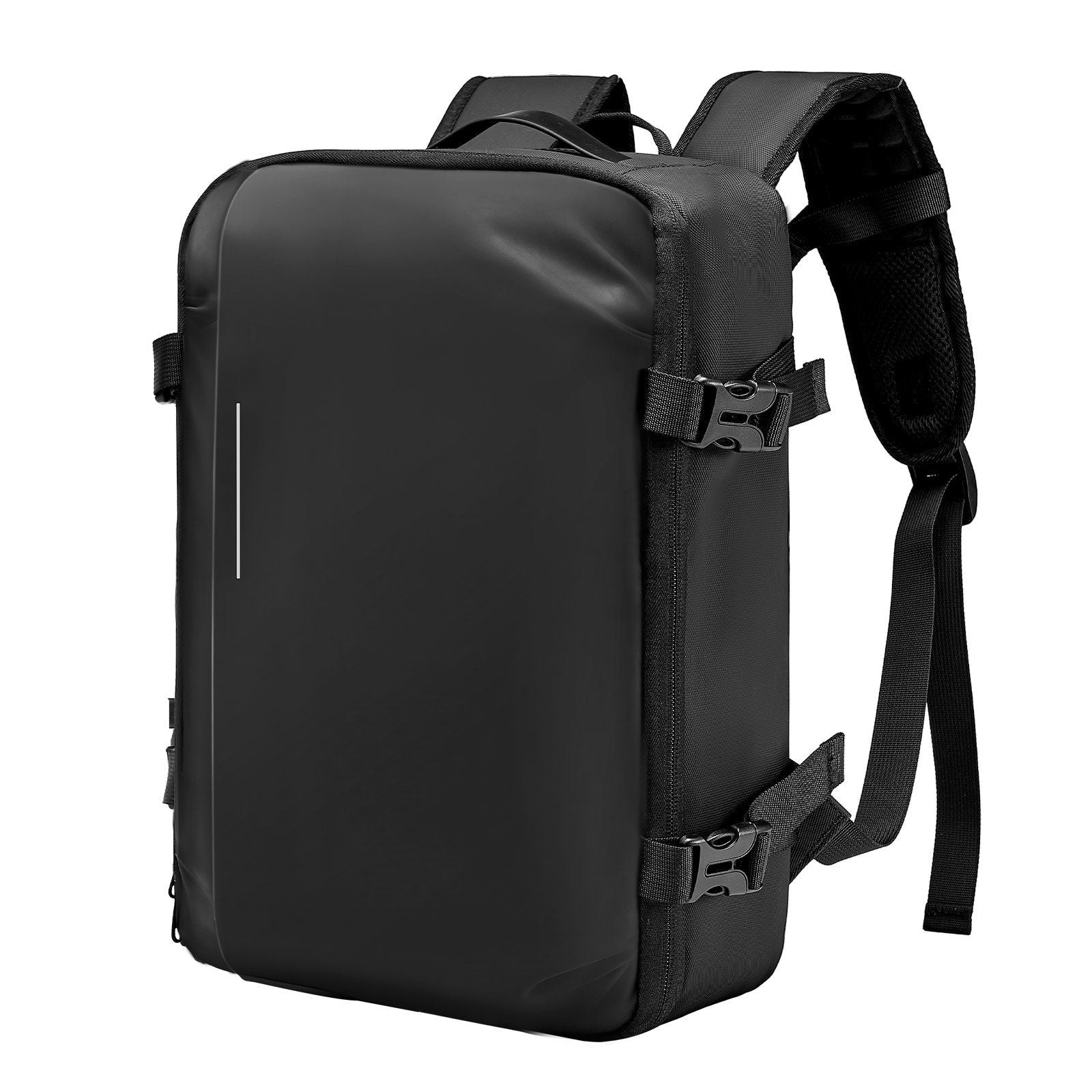 VEVOR Vacuum Travel Backpack, 35L, Vacuum Seal Compression Travel Backpack with Air Pump, Multiple Pockets & Compartments, Water-Resistant Carry-On Suitcase Luggage, Casual Personal Item Bag, Black