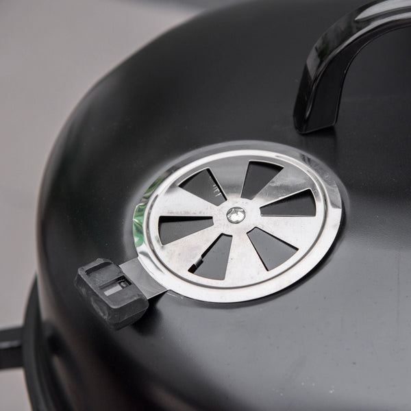 3-in-1 Vertical Charcoal BBQ Smoker Grill with 2 Cooking Areas and Thermometer