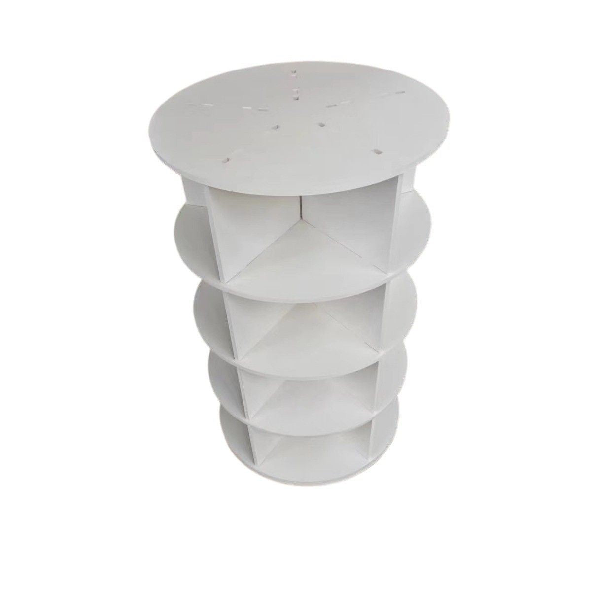 7 Tier Rotating Shoe Rack Tower, Spinning Shoe Display, 360 Shoe Rack Storage Round Carousel, Vertical Handbag Rotate Shoes Closet Organization, Christmas Gift (WHITE) Berry Charmz